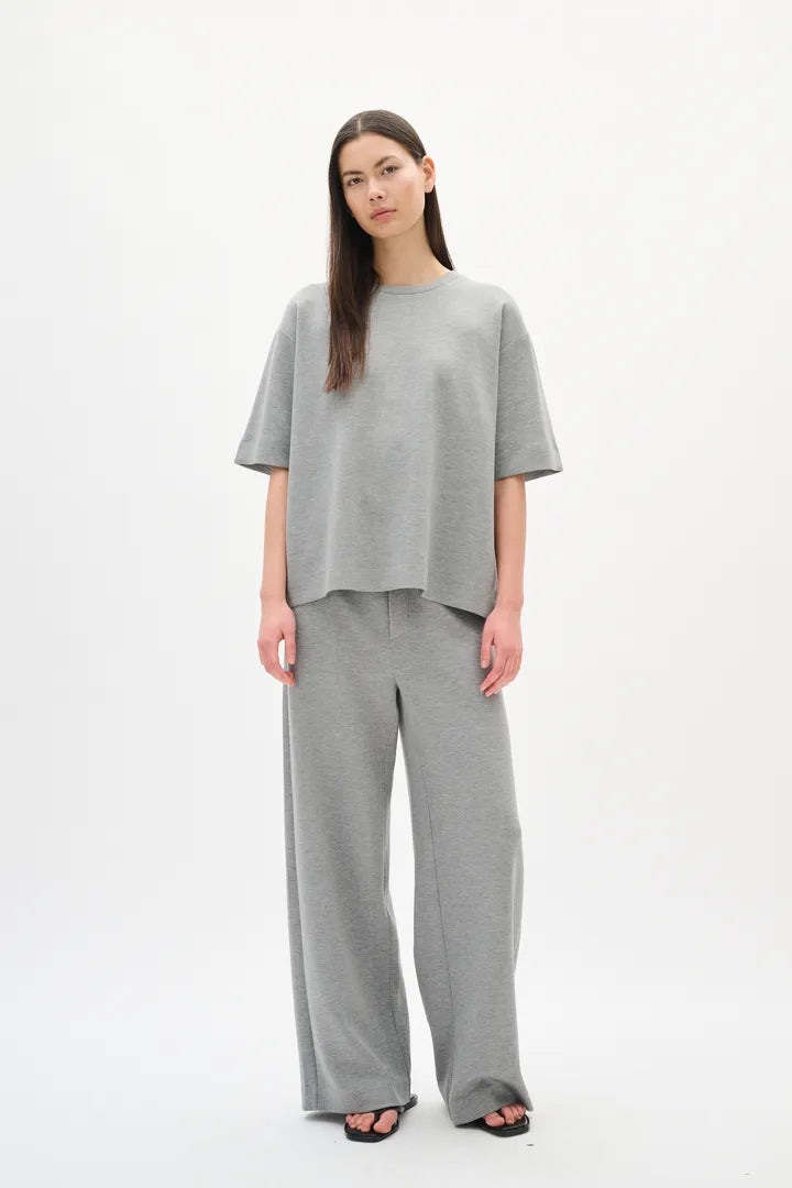 InWear Gincent Grey Melange Modal Wide Leg Joggers