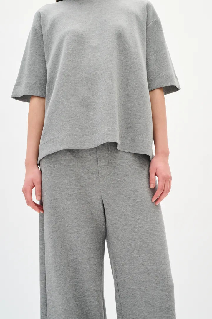 InWear Gincent Grey Melange Modal Wide Leg Joggers