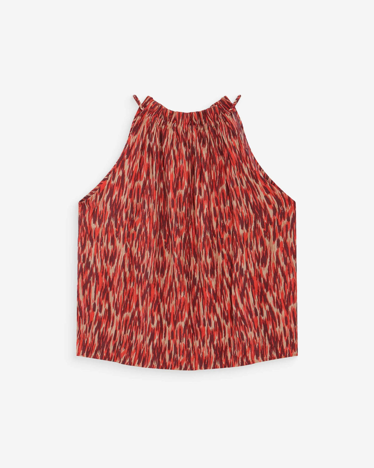 Grace & Mila Votello Sangria Printed Halterneck Relaxed Fit Blouse