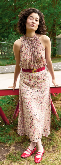 Coster Copenhagen Splash Print Midi Skirt, 251-4121