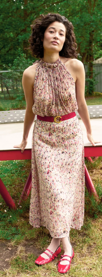 Coster Copenhagen Splash Print Midi Skirt, 251-4121