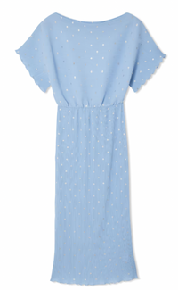 Never Fully Dressed Ice Blue Tilly Off the Shoulder Dress