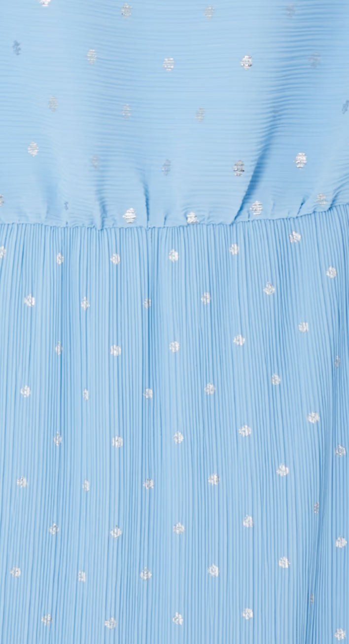 Never Fully Dressed Ice Blue Tilly Off the Shoulder Dress