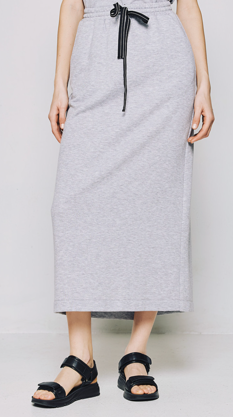 Access Fashion Grey Sports Luxe Ankle Length Sweatskirt