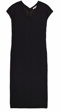 Garcia Black Modal V-Neck Midi Dress