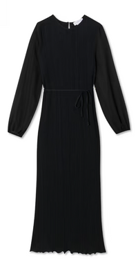 Never Fully Dressed Black Plisse Perrie Dress