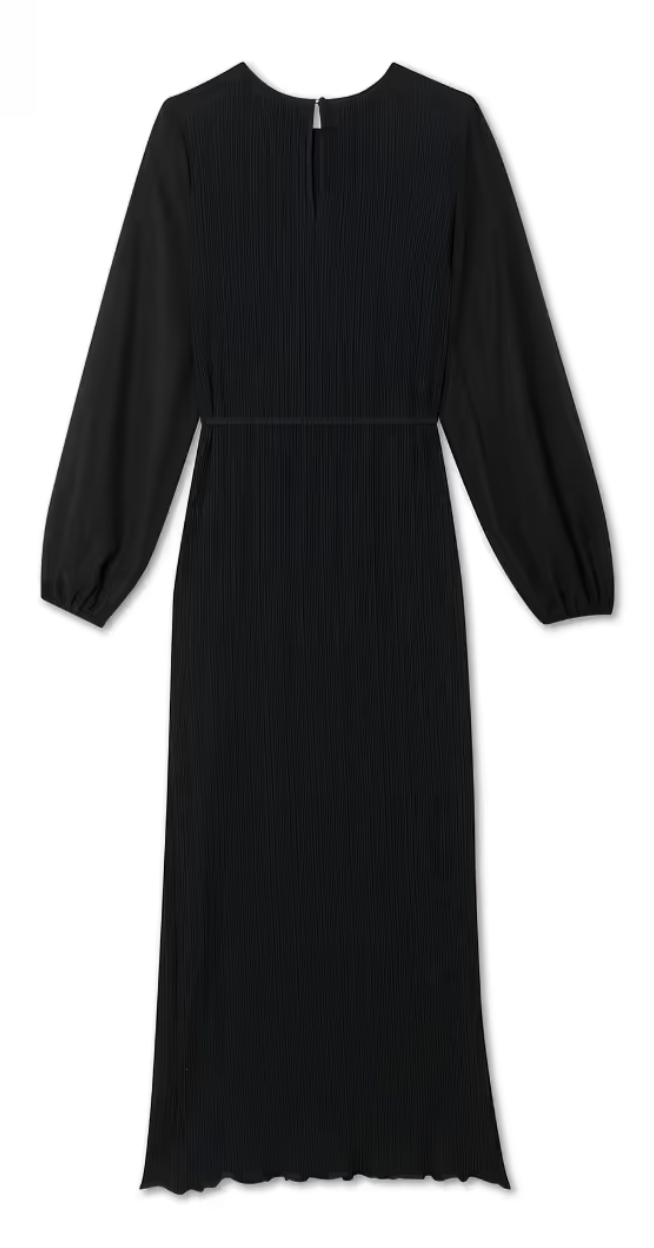 Never Fully Dressed Black Plisse Perrie Dress