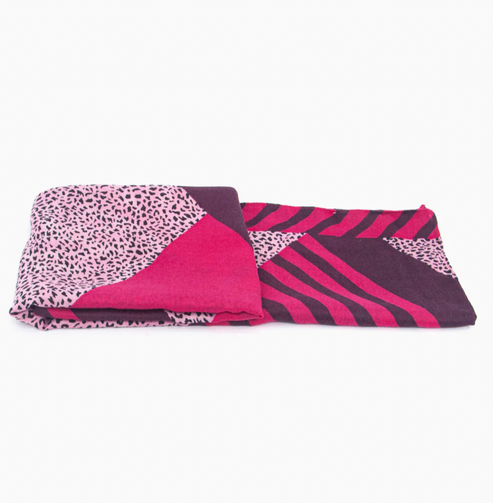 Ruby 67 Jodi Fuchsia Animal Stripe Scarf