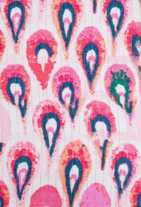 Ruby 67 AlderPink Teardrop Print Scarf