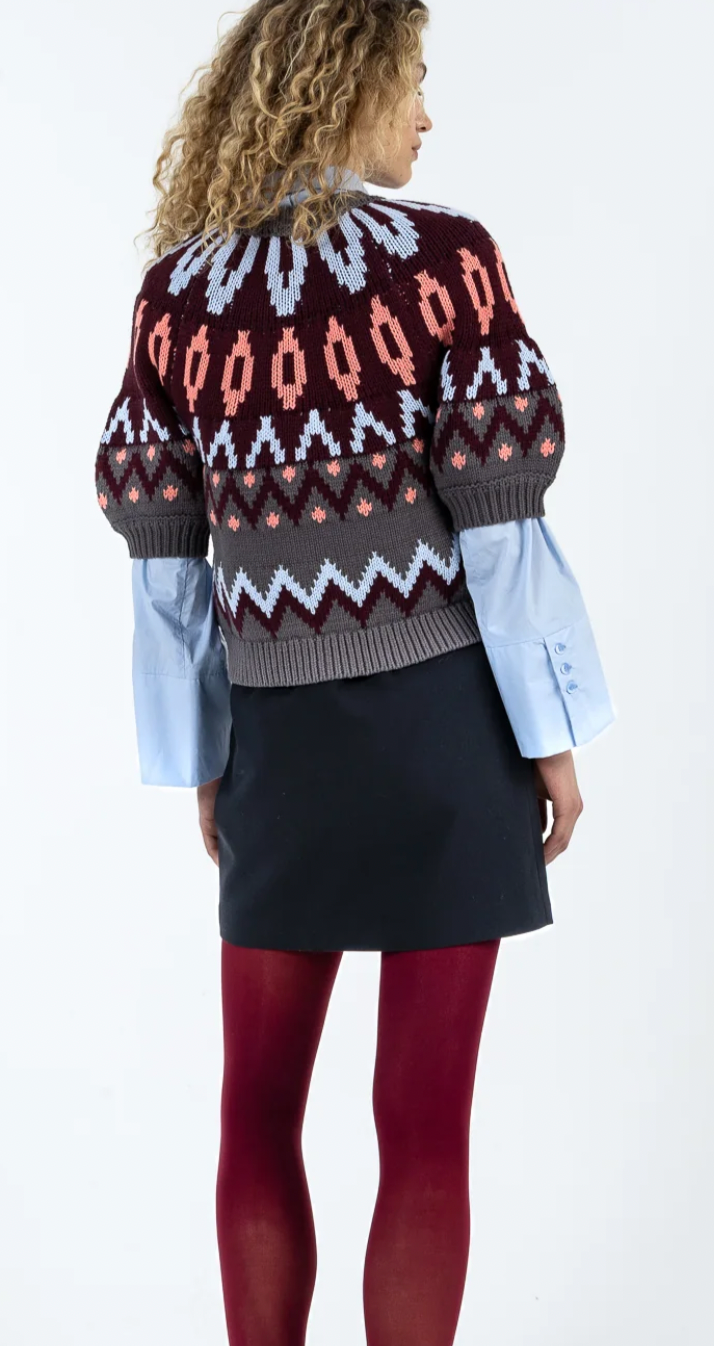 Coster Copenhagen Burgundy Knitted Zipped Cardigan Jacket