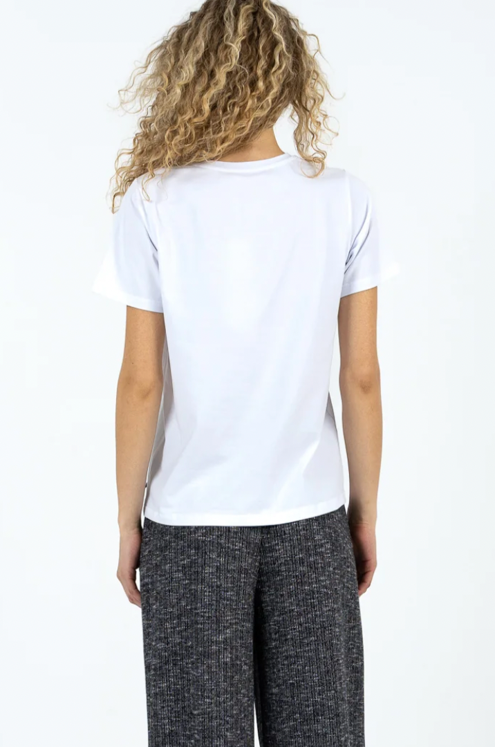Coster Copenhagen White T-Shirt with Rhinestones