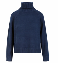 Coster Copenhagen Eclipse Navy Blue Cowl Neck Knit