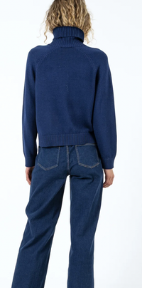 Coster Copenhagen Eclipse Navy Blue Cowl Neck Knit