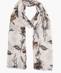 Ruby 67 Vaeda Cream Floral Scarf