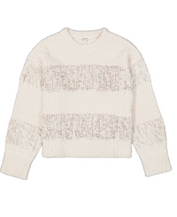 Garcia Sand Cream Sequin Stripe Supersoft Knit