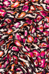 Ruby 67 Belle Fuchsia/Orange Abstract Printed Scarf