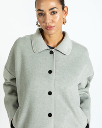 Coster Copenhagen Dove Grey Jacket with Detachable Faux Fur Collar