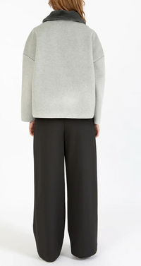 Coster Copenhagen Dove Grey Jacket with Detachable Faux Fur Collar, 254-6411