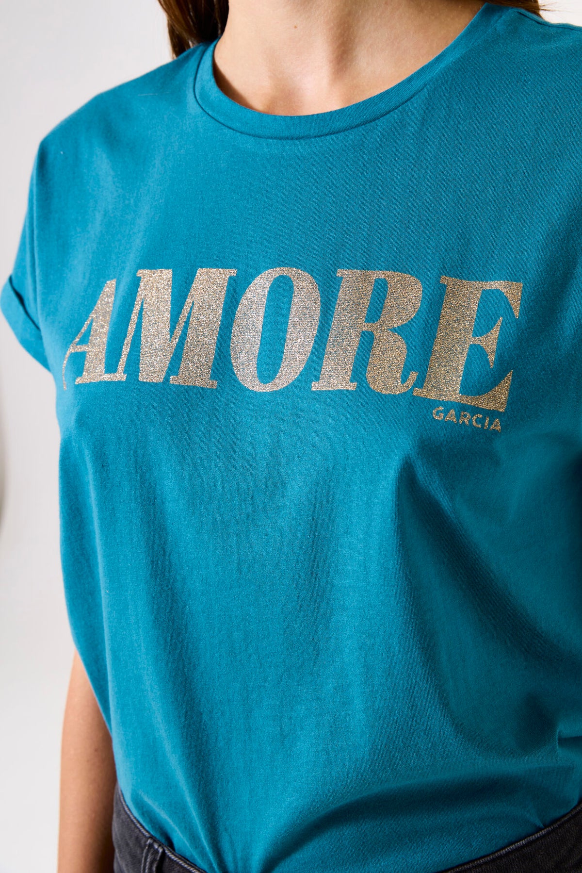 Garcia Blue Lagoon 'AMORE' Logo T-Shirt
