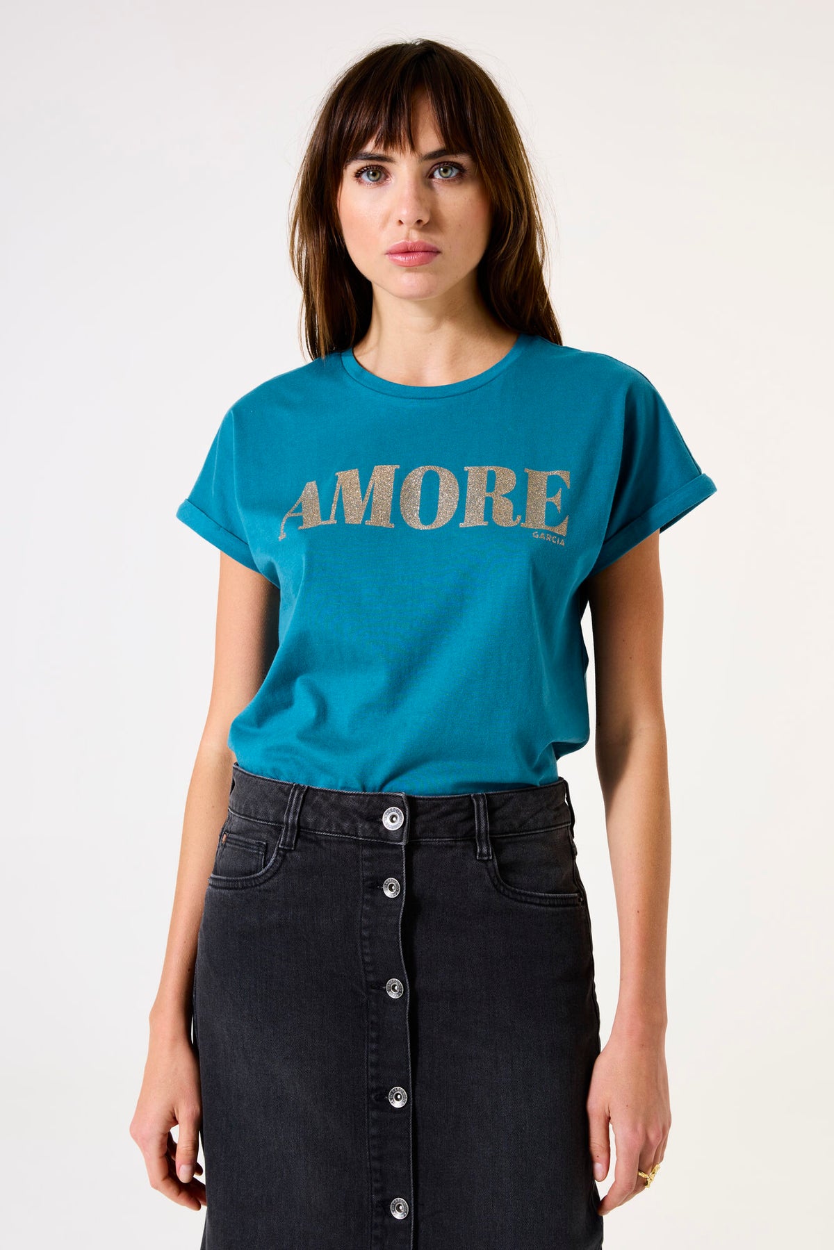 Garcia Blue Lagoon 'AMORE' Logo T-Shirt