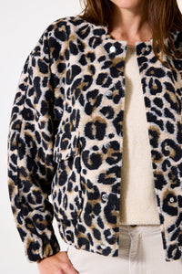 Garcia Leopard Oversized Bomber Jacket, H50093