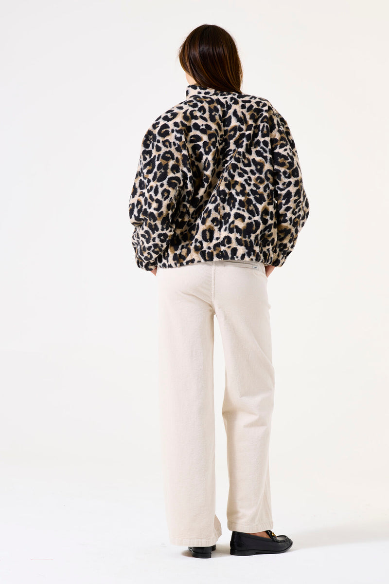 Garcia Leopard Oversized Bomber Jacket, H50093