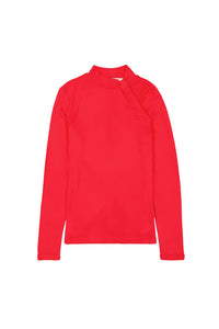 Garcia True Red Knot Neck Textured Basic Long Sleeve Top, I50212