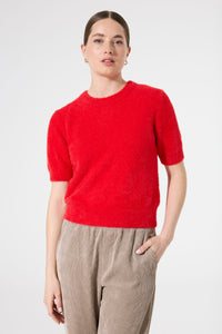 Garcia True Red Fluffy Knitted Jumper, I50245