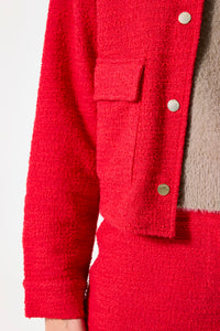 Garcia True Red Boucle Cardigan Jacket, I50291