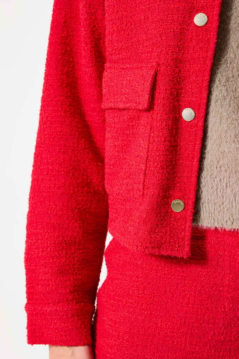 Garcia True Red Boucle Cardigan Jacket, I50291
