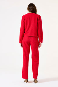 Garcia True Red Boucle Cardigan Jacket, I50291