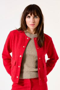 Garcia True Red Boucle Cardigan Jacket, I50291