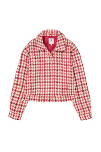 Garcia True Red Check Boucle Tweed Jacket, I50292