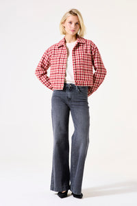 Garcia True Red Check Boucle Tweed Jacket, I50292