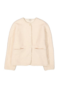 Garcia Cream Supersoft Fleece Teddy Oversized Jacket, I50297