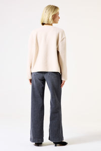 Garcia Cream Supersoft Fleece Teddy Oversized Jacket, I50297