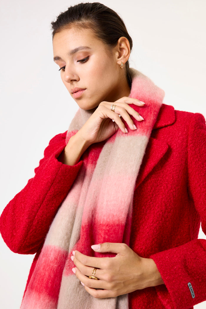 Garcia True Red Supersoft Check Scarf