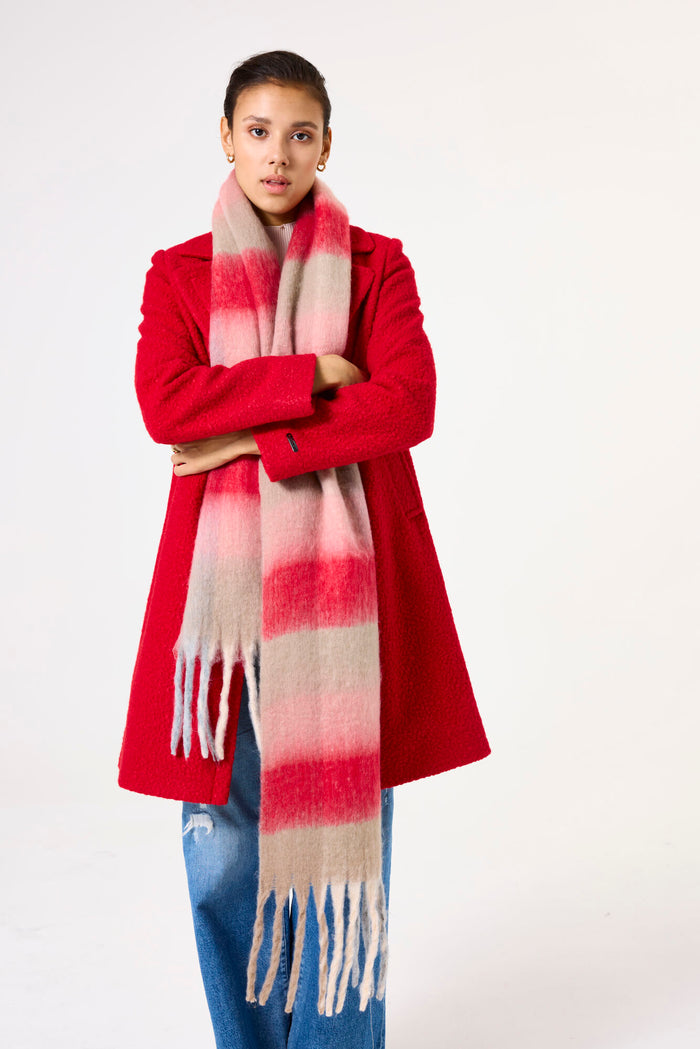 Garcia True Red Supersoft Check Scarf