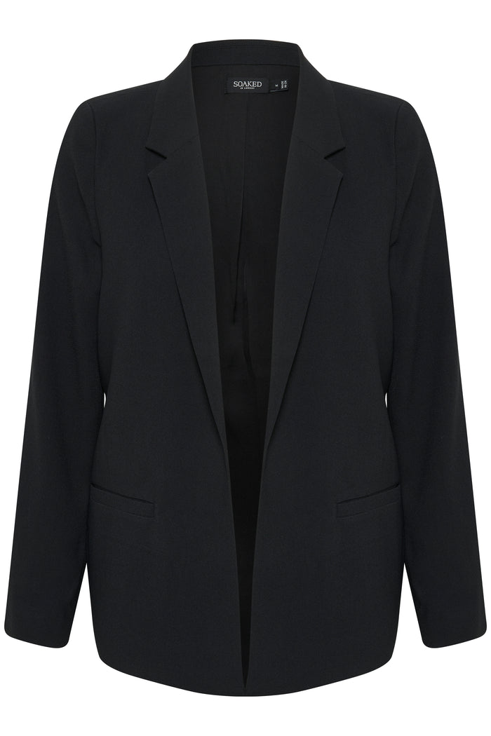 Soaked in Luxury Shirley Black Long Sleeve Blazer, 30405412